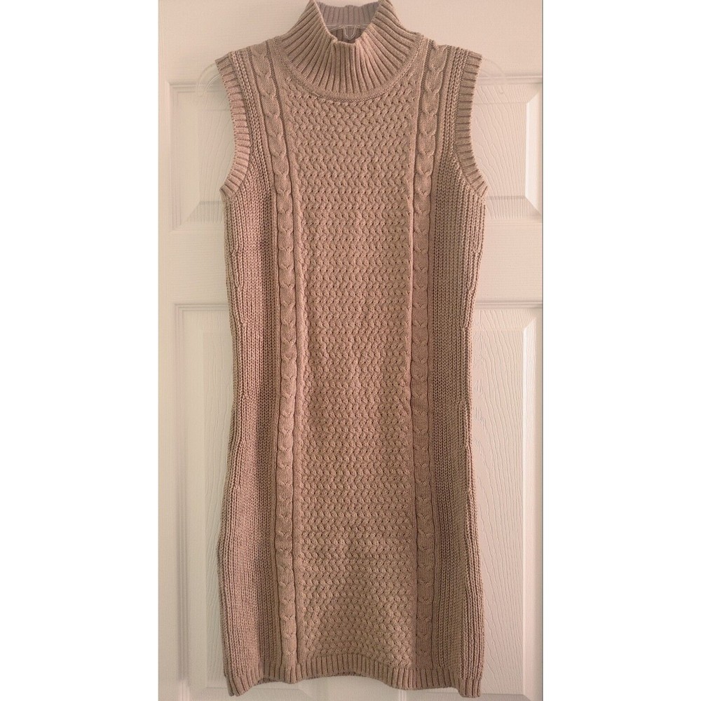 BANANA REPUBLIC SLEEVELESS CABLE KNIT SWEATER DRESS SIZE SMALL